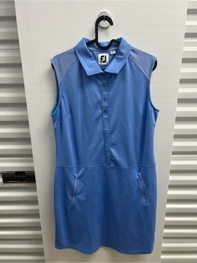 FootJoy Light Blue Collared Golf Dress
